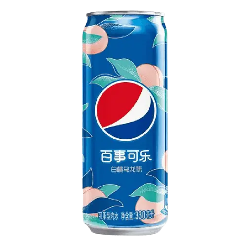 【München】百事可乐白桃乌龙味 Pepsi Kola mit Pfirsich Oolong Tee Geschmack 330ml