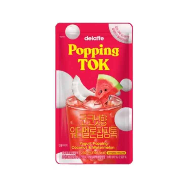 【München】Cu Delaffe  西瓜味椰子爆爆珠饮料 Kokos-Wassermelonen Popping-Boba Getränk 230ml