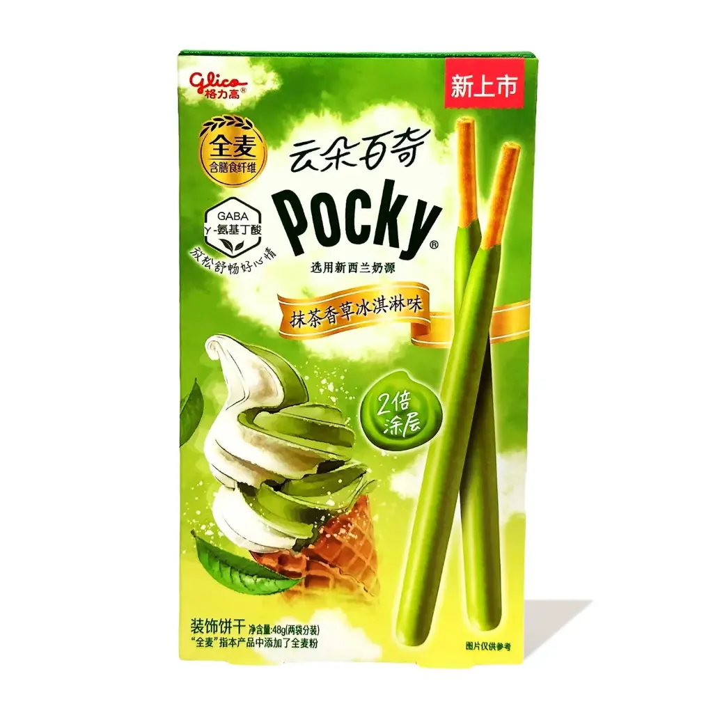 【München】百奇 抹茶香草冰淇淋 Kekssticks Matcha-Vanille 48g