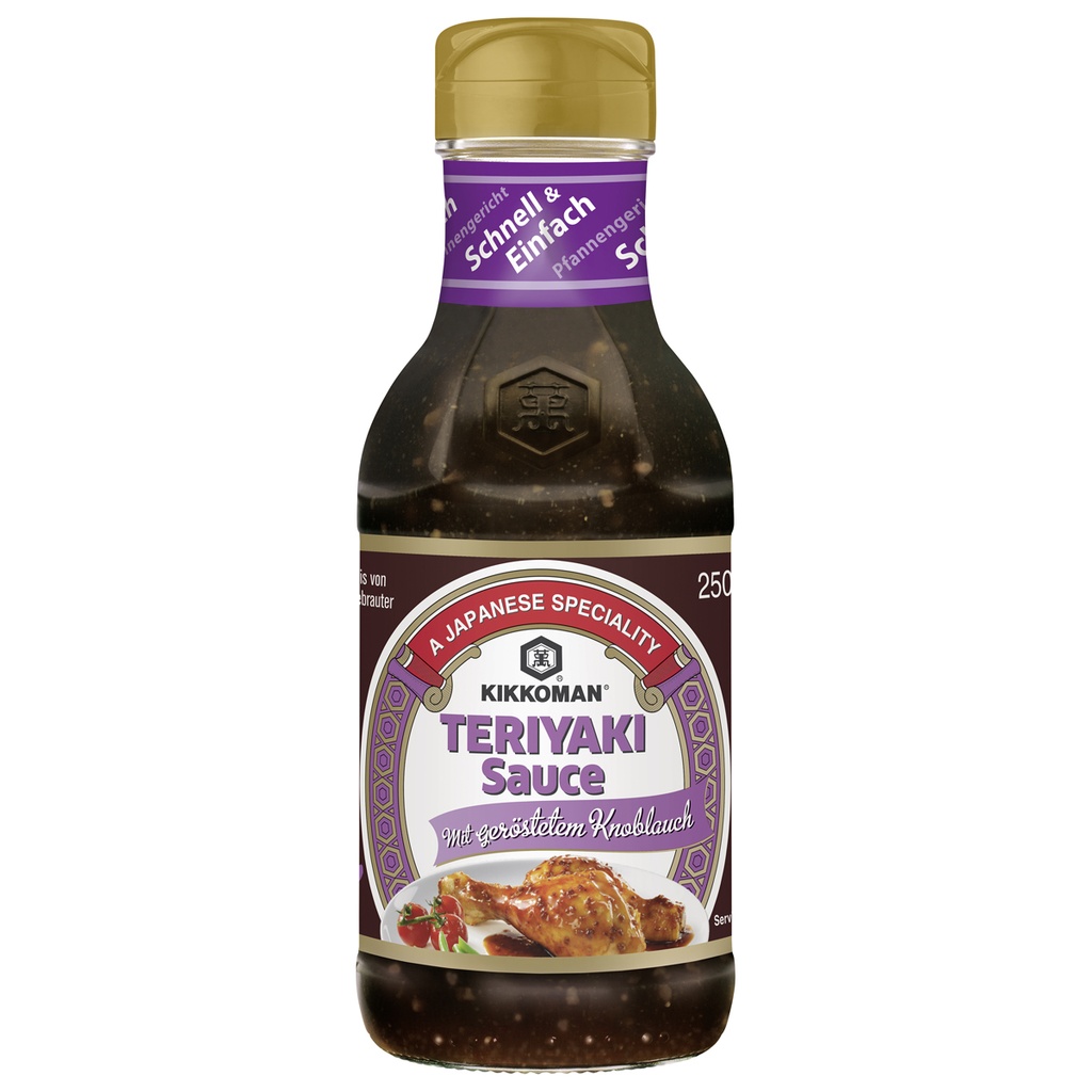 【München】照烧汁蒜香  KIKKOMAN Teriyaki-Sauce mit geröstetem Knoblauch 250ml