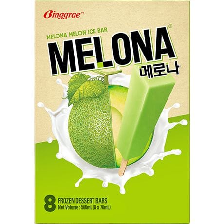 【München】哈密瓜冰淇淋  Binggrae Melona Meloneneis am Stiel 8 St. 560ml