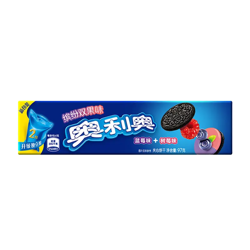 【München】奥利奥 夹心饼干 蓝莓&树莓 Orion Orion Blaubeer & Himbeer 97g