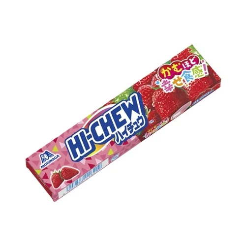 【München】森永 嗨啾草莓味软糖 Morinaga HI-CHEW Erdbeer-Fruchtkaubonbons 55.2g