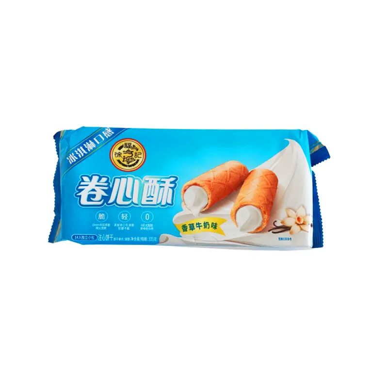 【München】徐福记 卷心酥 奶油味 Waffelröllchen mit Cremefüllung 105g