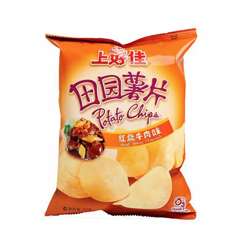 【München】上好佳 田园薯片 红烧牛肉味 Kartoffelchips mit geschmortem Rindfleischgeschmack 50g