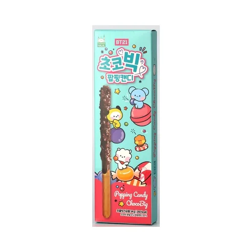 【München】BT21联名款跳跳糖巧克力饼干棒 BT21 Schokoladen-Keksstange Knisterbrause 54g